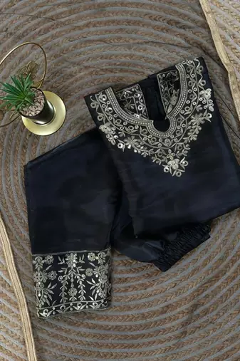 Kids Girls Top Palazzo with Dupatta Embroidery Work