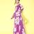 Floral printed organza kurta with dupatta