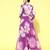 Floral printed organza kurta with dupatta