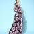 Floral printed organza kurta with dupatta