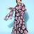 Floral printed organza kurta with dupatta