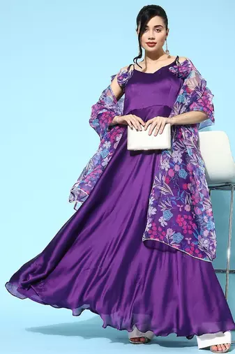 Satin kurta with dupatta