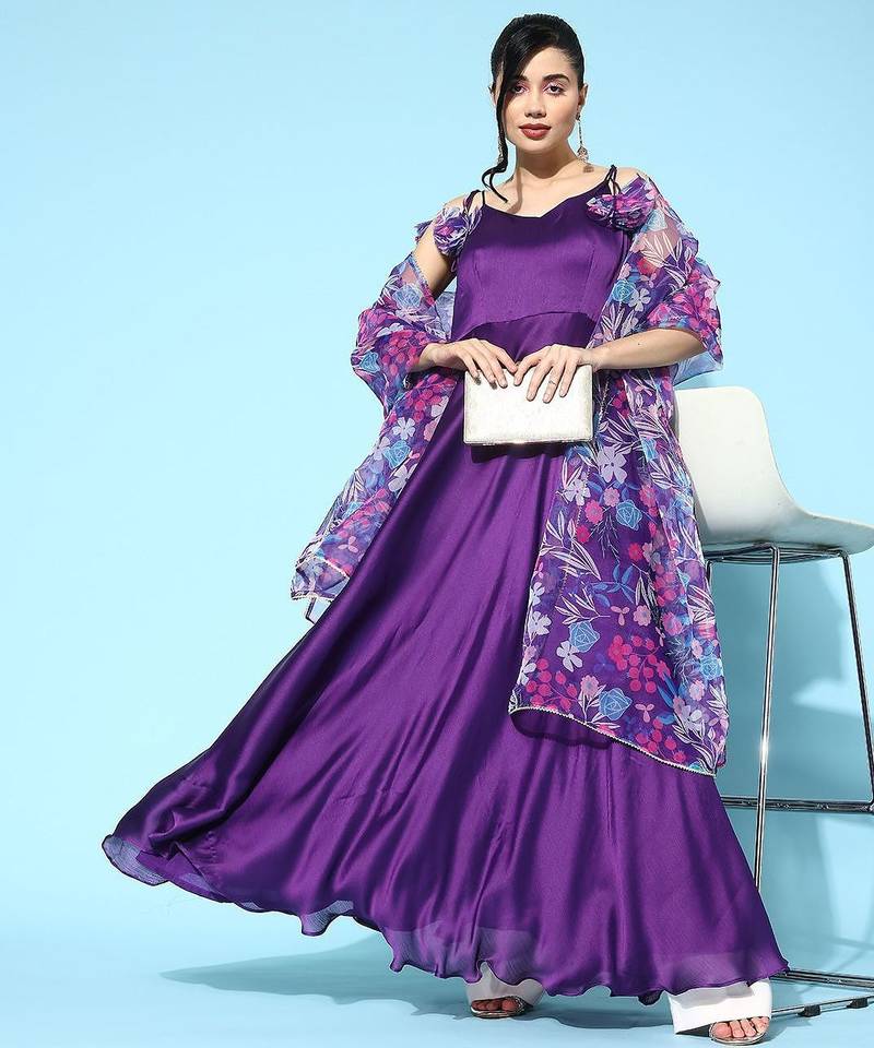 Satin kurta with dupatta