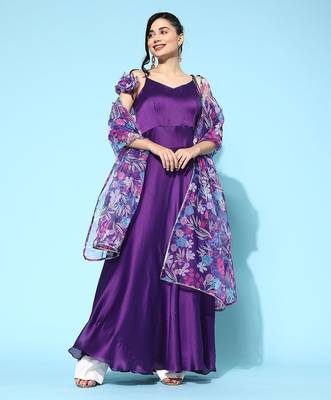 Satin kurta with dupatta 3