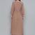 Women brown yoke design keyhole neck georgette kurta