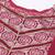 Women red embroidered georgette kurta with attached dupatta