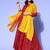 Women charming red silk swirling volume kurta