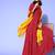 Women charming red silk swirling volume kurta