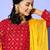 Women charming red silk swirling volume kurta