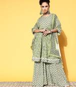 Women floral pure cotton print parade kurta set