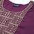 Women purple ethnic motifs embroidered sequinned kurta with trousers