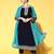 Women blue ethnic motifs embroidered kurta with trousers & with dupatta