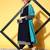 Women blue ethnic motifs embroidered kurta with trousers & with dupatta