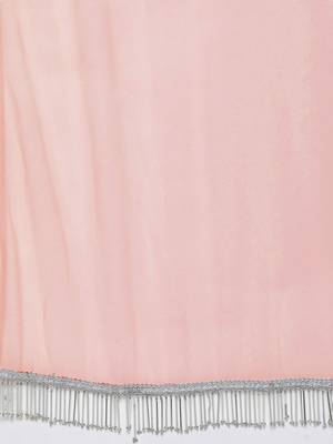 Women pink embroidered regular sequinned kurta with sharara & with dupatta 4