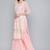 Women pink embroidered regular sequinned kurta with sharara & with dupatta