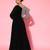 Women black floral embroidered regular sequinned top with skirt