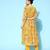 Women floral printed pleated sequinned kurta with trousers