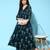 Women floral printed regular mirror work kurta with palazzos