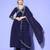 Women alia cut ethnic motifs embroidered sequinned kurta with trousers & dupatta