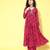 Women printed pleated kurta with palazzos