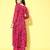 Women printed pleated kurta with palazzos