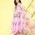 Women floral printed pleated gotta patti kurta with trousers