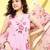 Women floral printed pleated gotta patti kurta with trousers