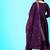 V-neck pleated sequinned a-line kurta with trousers & dupatta