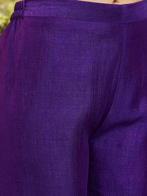 Women ethnic motifs embroidered panelled kurta with palazzos & with dupatta 3