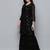 Women black sequin embroidered kurti with sharara & dupatta