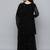 Women black sequin embroidered kurti with sharara & dupatta
