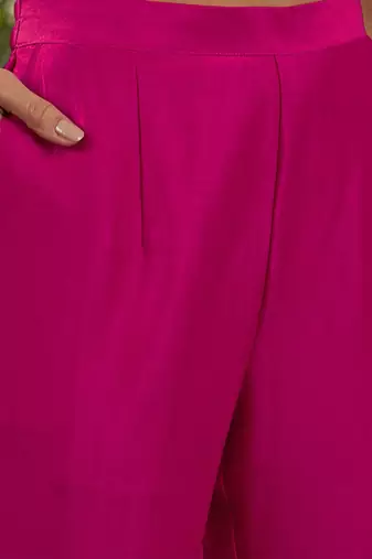Women ethnic motifs embroidered empire gotta patti kurta with trousers & with dupatta