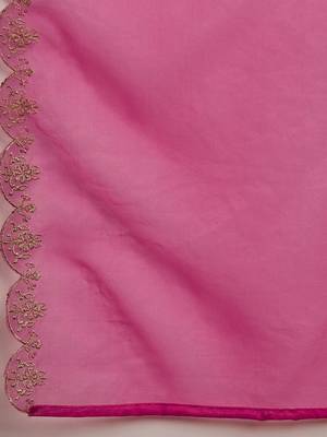 Women ethnic motifs embroidered empire gotta patti kurta with trousers & with dupatta 4