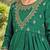 Women ethnic motifs embroidered pleated thread work kurta with trousers & with dupatta