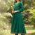 Women ethnic motifs embroidered pleated thread work kurta with trousers & with dupatta