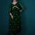 Floral embroidered empire v-neck georgette a-line kurta with palazzos