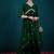 Floral embroidered empire v-neck georgette a-line kurta with palazzos