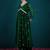 Floral embroidered empire v-neck georgette a-line kurta with palazzos