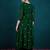 Floral embroidered empire v-neck georgette a-line kurta with palazzos