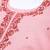 Women pink ethnic motifs embroidered mirror work pure cotton kurta with trousers & with dupatta