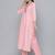 Women pink ethnic motifs embroidered mirror work pure cotton kurta with trousers & with dupatta
