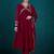 Women ethnic motifs embroidered anarkali kurta with trousers & dupatta