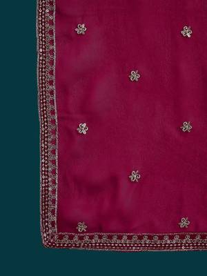 Women ethnic motifs embroidered anarkali kurta with trousers & dupatta 4