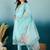 Floral printed notch neck straight kurta with trousers