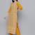 Women mustard yellow ethnic motifs embroidered kurta with trousers & with dupatta