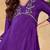 Women solid embroidered a-line kurta with trousers