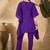 Women ethnic motifs embroidered kaftan kurta with trousers