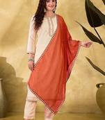 Women ethnic motifs embroidered kurta with trousers & dupatta