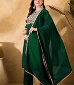 Women ethnic motifs embroidered kurta with trousers & dupatta