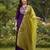 Women ethnic motifs embroidered regular thread work kurta with palazzos & with dupatta